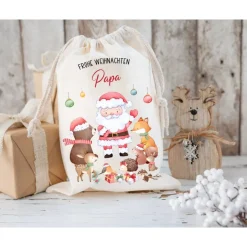 Nikolaussack, Weihnachtssäckchen personalisiert mit Name, Nikolausgeschenk, Tasche, Nikolausbeutel Weihnachten