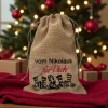 Nikolaussäckchen aus Jute, Weihnachtsbeutel, Geschenktasche, Jutebeutel