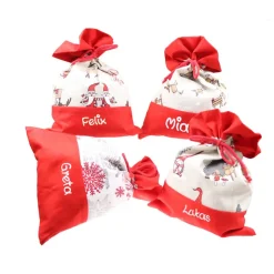 Nikolaussäckchen Elch mit Mütze u. Namen - Dekoration zu Weihnachten oder Advent Alternative Nikolaustiefel Nikolaussack