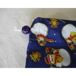 Nikolaussäckchen in blau mit Schneemannmotiven genäht von Hobbyhaus