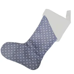 Nikolausstiefel blau mit Sterne, Kaminsocke zum befüllen und aufhängen