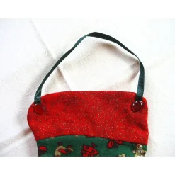 Nikolausstiefel Dekohänger in tannengrün & rot genäht von Hobbyhaus