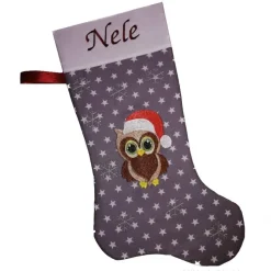 Nikolausstiefel Eule mit Namen