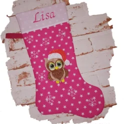 Nikolausstiefel Eule mit Namen