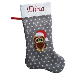 Nikolausstiefel Eule mit Namen