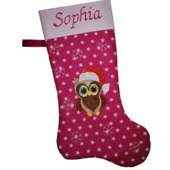 Nikolausstiefel Eule mit Namen