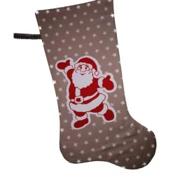 Nikolausstiefel Größe "XXL" mit aufgebügeltem Motiv Weihnachtsmann