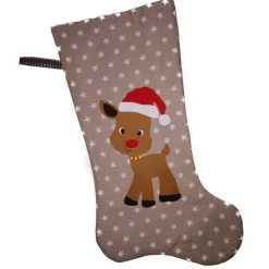Nikolausstiefel Größe "XXL" mit aufgebügeltem Motiv Rentier