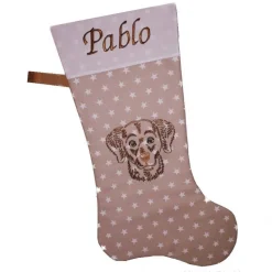 Nikolausstiefel Hund mit Wunschname Größe XXL