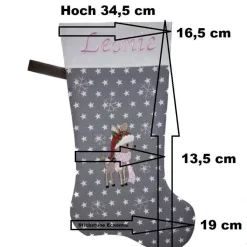 Nikolausstiefel Hund mit Wunschname Größe XXL