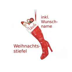 Nikolausstiefel inkl. Name Nikolaushighheel High Heel Weihnachtsstiefel
