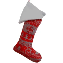 Nikolausstiefel, Kaminsocke mit Norweger Muster Print