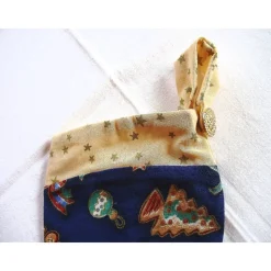 Nikolausstiefel klein in blau-beige genäht von Hobbyhaus