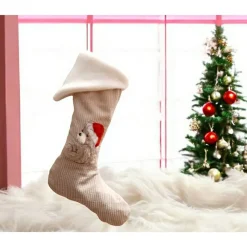 Nikolausstiefel mit aufgesticktem Nikolausbärchen