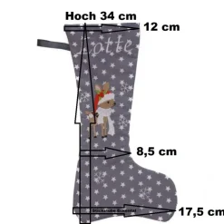 Nikolausstiefel mit Name Marie bestickt