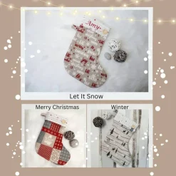 Nikolausstiefel mit Namen – Weihnachtsstiefel zum Befüllen | Personalisiertes Nikolaus Geschenk Handmade | Weihnachtsdek