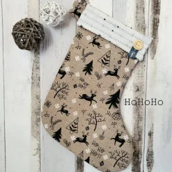 Nikolausstiefel mit Namen – Weihnachtsstiefel zum Befüllen | Personalisiertes Nikolaus Geschenk Handmade | Weihnachtsdek