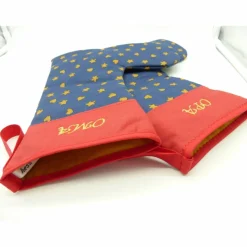 Nikolausstiefel OMA, goldfarben bestickt und gefüttert, Weihnachtsdeko