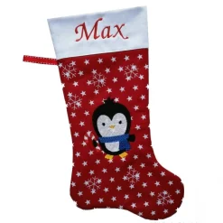 Nikolausstiefel Pinguin mit Namen