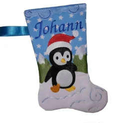 Nikolausstiefel Pinguin mit Namen