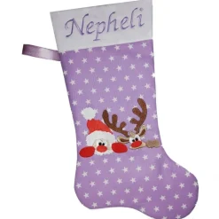 Nikolausstiefel Rentier und Weihnachtsmann mit Namen