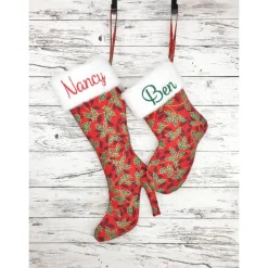 Nikolausstiefel Weihnachtssocke Highheel personalisiert Weihnachtsstern