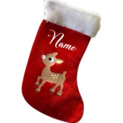 Nikolausstiefel XXL mit Namen und Motiv Reh