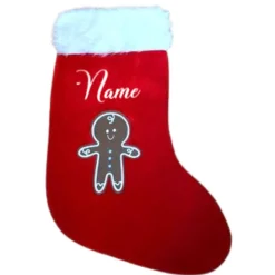 Nikolausstiefel XXL mit Namen und Motiv Lebkuchenjunge oder Mädchen