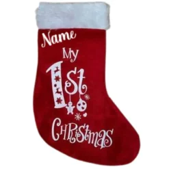 Nikolausstiefel XXL mit Namen und Motiv My first Christmas