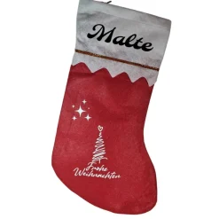 Nikolausstiefel zum Befüllen personalisierbar, Filz wiederverwendbar und nachhaltig Nikolausstrumpf Geschenkidee für Kin