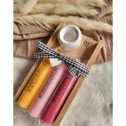 Nimm dir was du brauchst Geschenkset – Personalisierte Kerzen & Raysin Deko für Frauen - kleines Mitbringsel für Freundin - Danke sagen - Kleinigkeit schenken