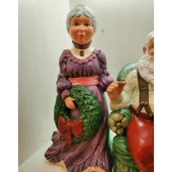 Nostalgisches Weihnachtsmannpaar aus Keramik