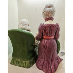 Nostalgisches Weihnachtsmannpaar aus Keramik