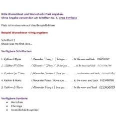 Notenschlüssel Viola Holz Gravur Personalisiert Geschenk Musiker Sänger Sängerin Violinschlüssel Geschenk Hochzeit