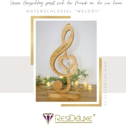 Notenschlüssel Viola Holz Gravur Personalisiert Geschenk Musiker Sänger Sängerin Violinschlüssel Geschenk Hochzeit