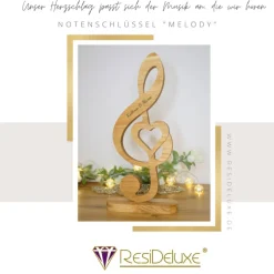 Notenschlüssel Viola Holz Gravur Personalisiert Geschenk Musiker Sänger Sängerin Violinschlüssel Geschenk Hochzeit