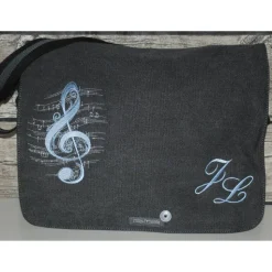 Notentasche/Schultertasche mit Monogramm personalisiert bestickt