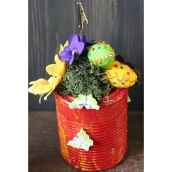 Notizhalter Geldgeschenk OSTERGARTEN zu Ostern Betondeko im Shabby-Stil Briefbeschwerer