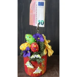 Notizhalter Geldgeschenk OSTERGARTEN zu Ostern Betondeko im Shabby-Stil Briefbeschwerer