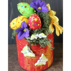 Notizhalter Geldgeschenk OSTERGARTEN zu Ostern Betondeko im Shabby-Stil Briefbeschwerer