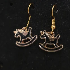Ohrhänger Weihnachten, Ohrringe, Weihnachtskugeln, Schaukelpferd