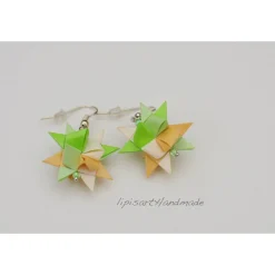 Ohrringe – Fröb. Stern Papier Pastell Grün