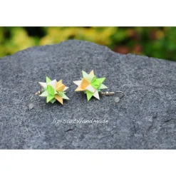 Ohrringe – Fröb. Stern Papier Pastell Grün