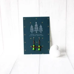 Ohrringe * Schutzengel * Grün * Ohrhaken Kupfer * Grußkarte Weihnachten * Geschenkidee