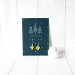 Ohrringe * Schutzengel * Hellgrün * Ohrhaken 925er Silber * Grußkarte Weihnachten * Geschenkidee