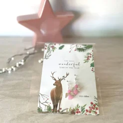 Ohrringe * Schutzengel * Rosa * Ohrhaken 925er Silber * Grußkarte Weihnachten * Geschenkidee