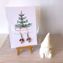 Ohrringe * Schutzengel * Rosa* Ohrhaken Bronze* Grußkarte Weihnachten * Geschenkidee