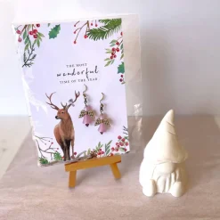 Ohrringe * Schutzengel * Rosa * Ohrhaken 925er Silber * Grußkarte Weihnachten * Geschenkidee