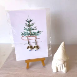 Ohrringe * Schutzengel * Weiß * Ohrhaken Bronze* Grußkarte Weihnachten * Geschenkidee