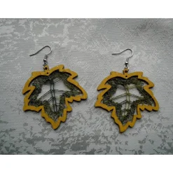 Ohrringe Blätter handgeklöppelt